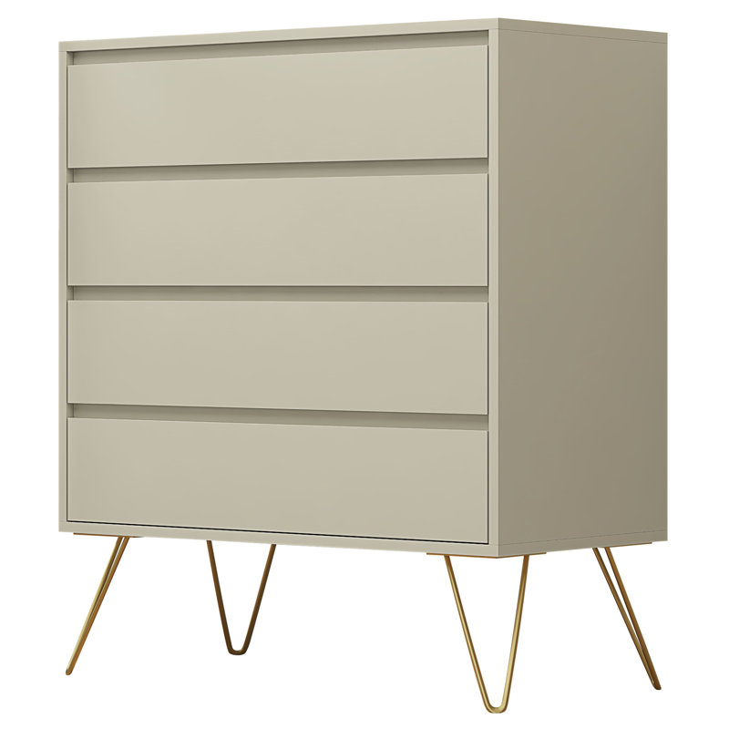 Aanika 76.5cm W 3 - Drawer Chest of Drawers, Cream