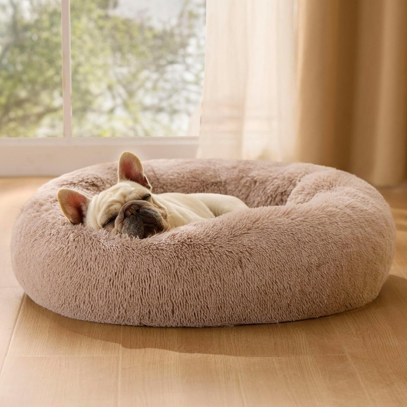 Lit pour chien apaisant et apaisant pour chien, Brun
