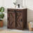 Chimira 24" Farmhouse Single Sink Bathroom Vanity With Sliding Barn Door,Brown-599505524