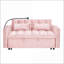 Canapé-lit pliable moderne en velours 55,5 po Sofas | Support réglable, USB, support pour téléphone -520304023