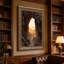 Red Rock Archway Over Golden Desert Path and Valley, art mural sur toile-133485251