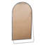 Iron Arch Full Length Mirror With Robust Standing Feet In Silver For Home Arched Solid Supporting Living Room Decor