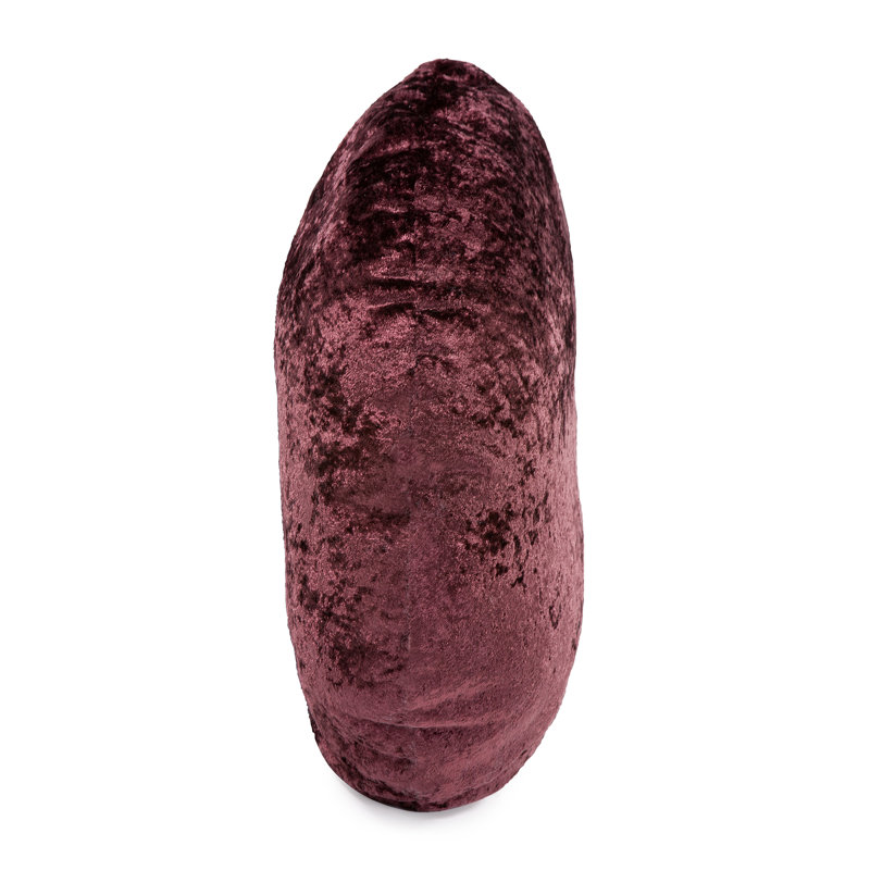 Housse de coussin rond en velours et insert, Violet