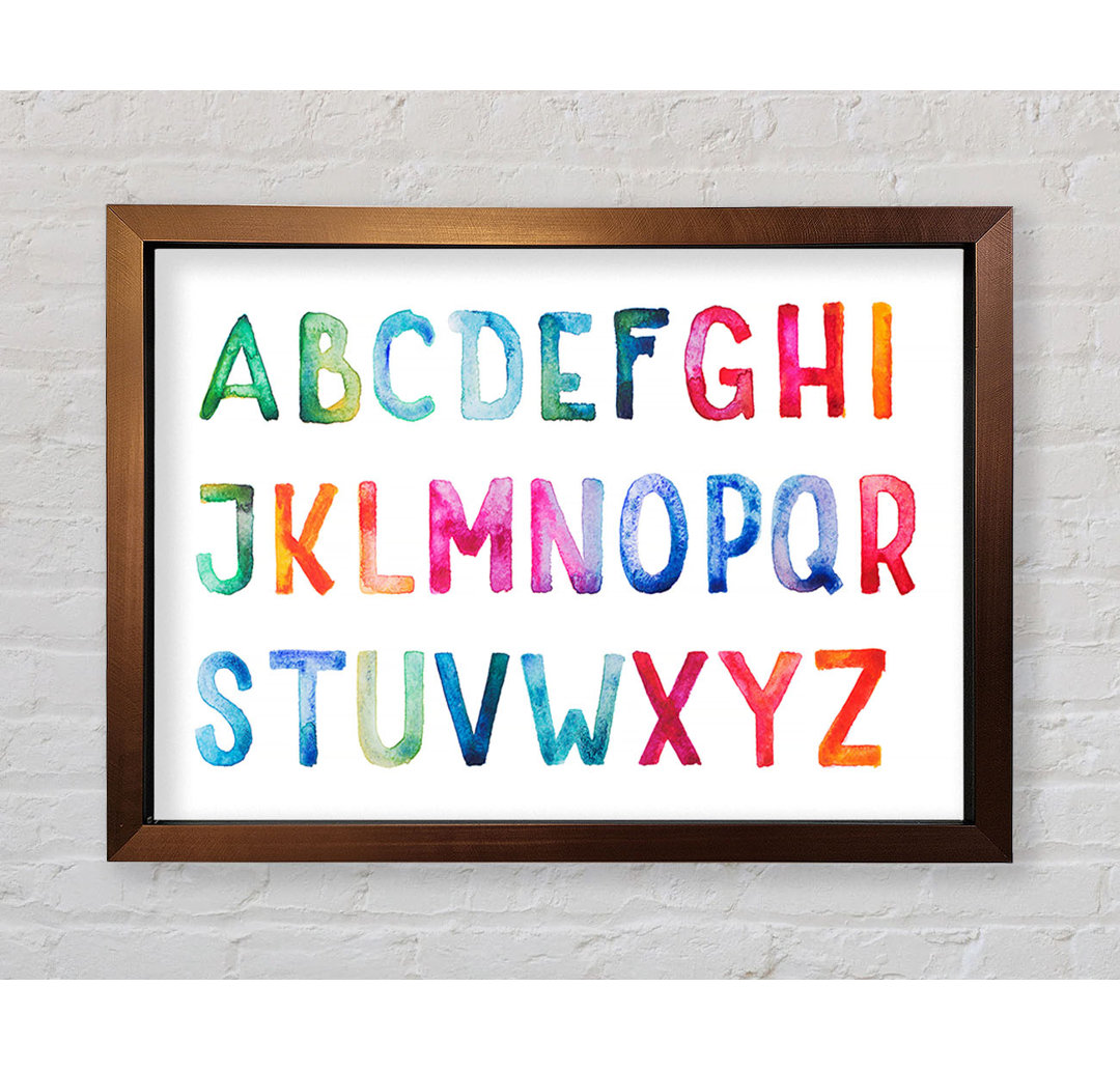 Regenbogen Alphabet Gerahmter Druck Wandkunst