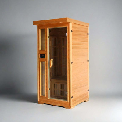 Hart Enjoy life Solid wood single sauna, domestic sauna 1 - Person Indoor FAR Infrared Sauna in Hemlock