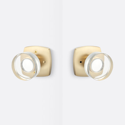 Luna Privacy Knob, Satin Brass