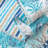 HoneiLife Queen Size 3‑Piece Sea‑borne Missive Pattern Quilt Bedding Set, Soft Blended‑Fabric Coverlet with Matching Pillow Shams, Blue-124795152-124795158