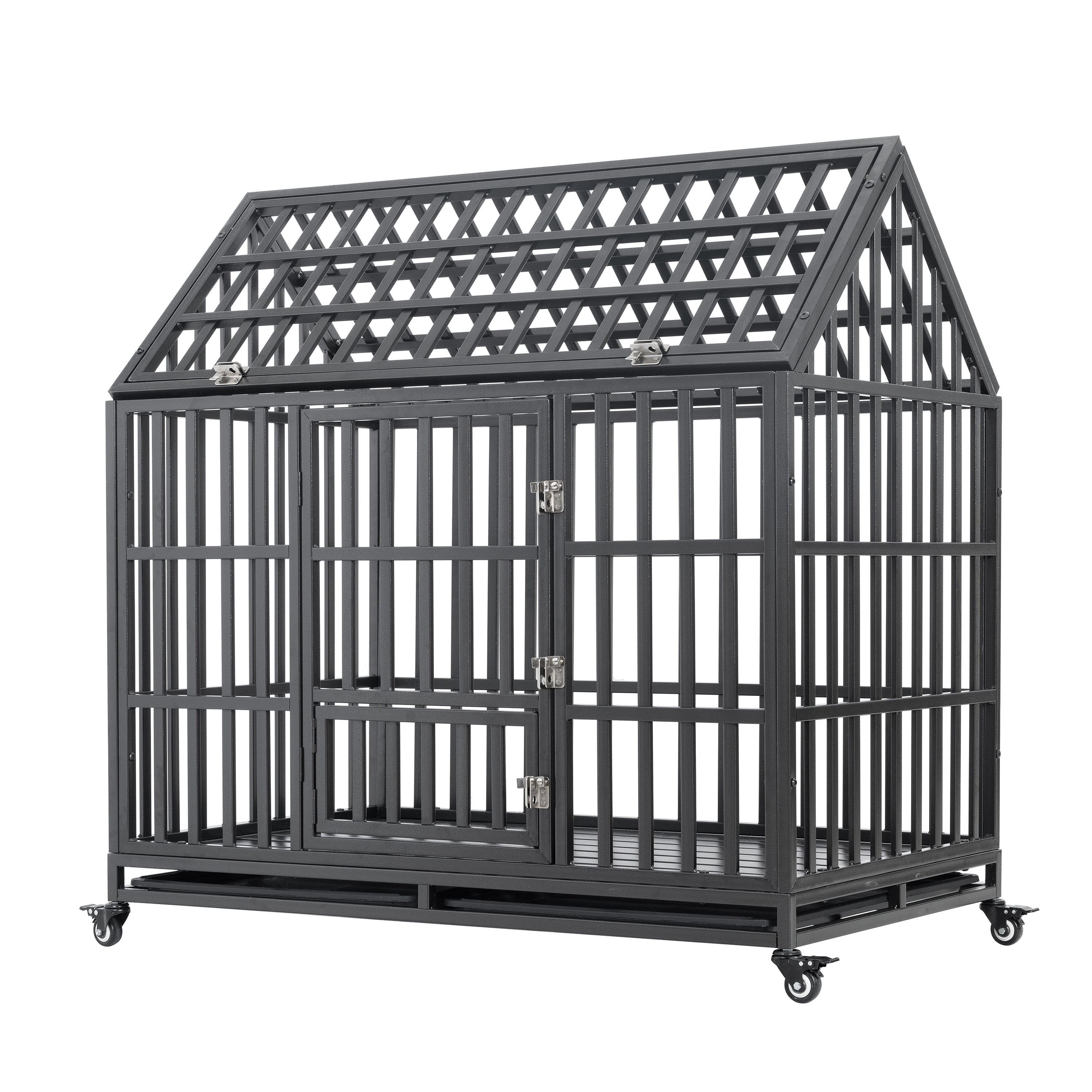 Tucker Murphy Pet™ Dog Crate Strong Steel Cage House With Removable