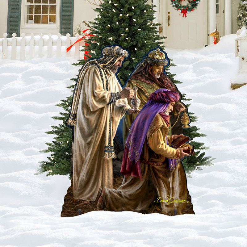 Handcrafted Baltic Birch Outdoor Nativity Decor Set