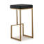 Stainless Steel,Vegan Leather Accent Stool-1770744274