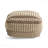 Wool & Cotton Upholstered Large Pouf Ottoman