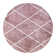 Bertrice Minimalist Diamond Trellis Rose/White Rug