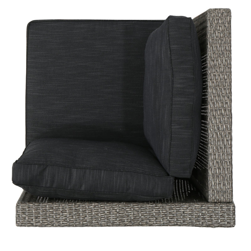 Durable Brown Patio Sofas, Weatherproof Pe Rattan Corner Set