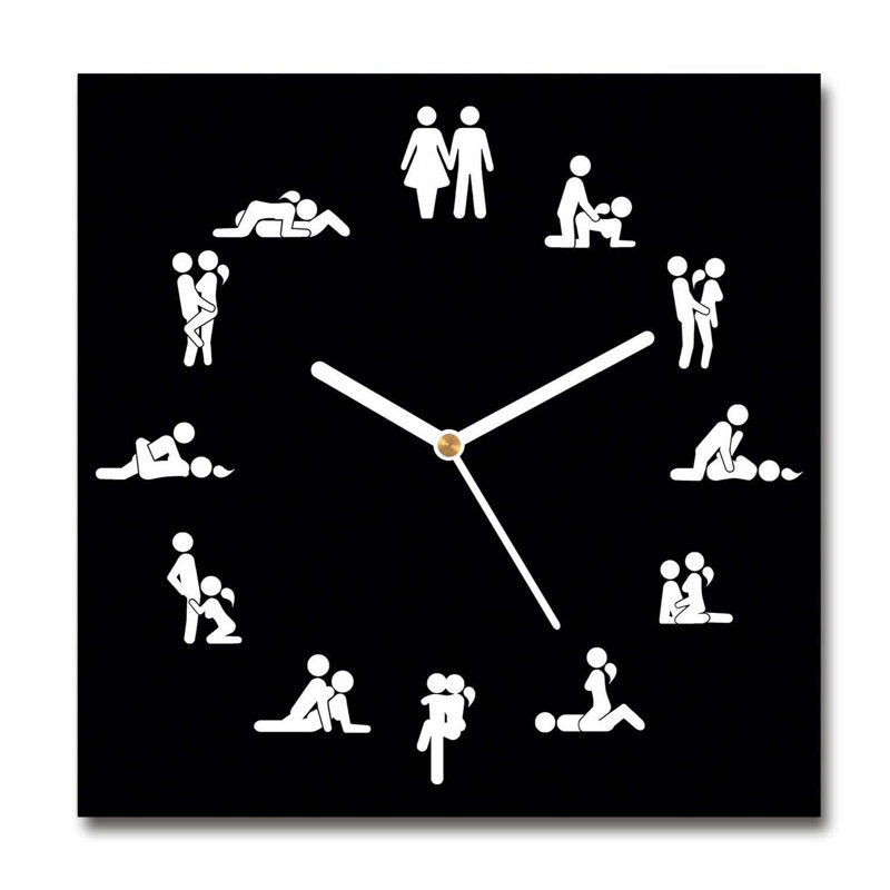Glass Wall Clock, White