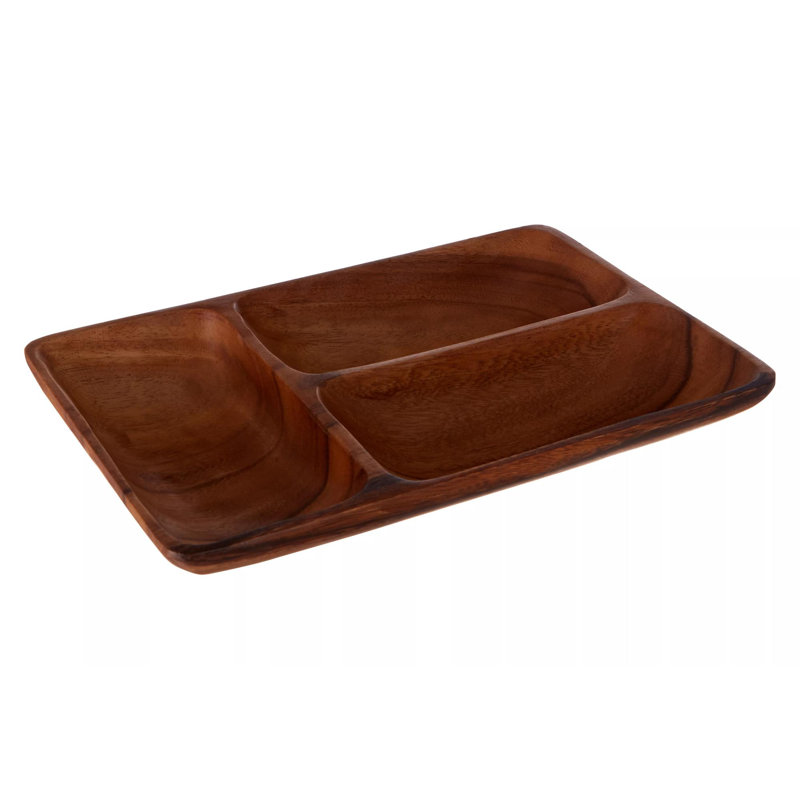 Alpen Home Flaherty Wood Divided Serving Dish