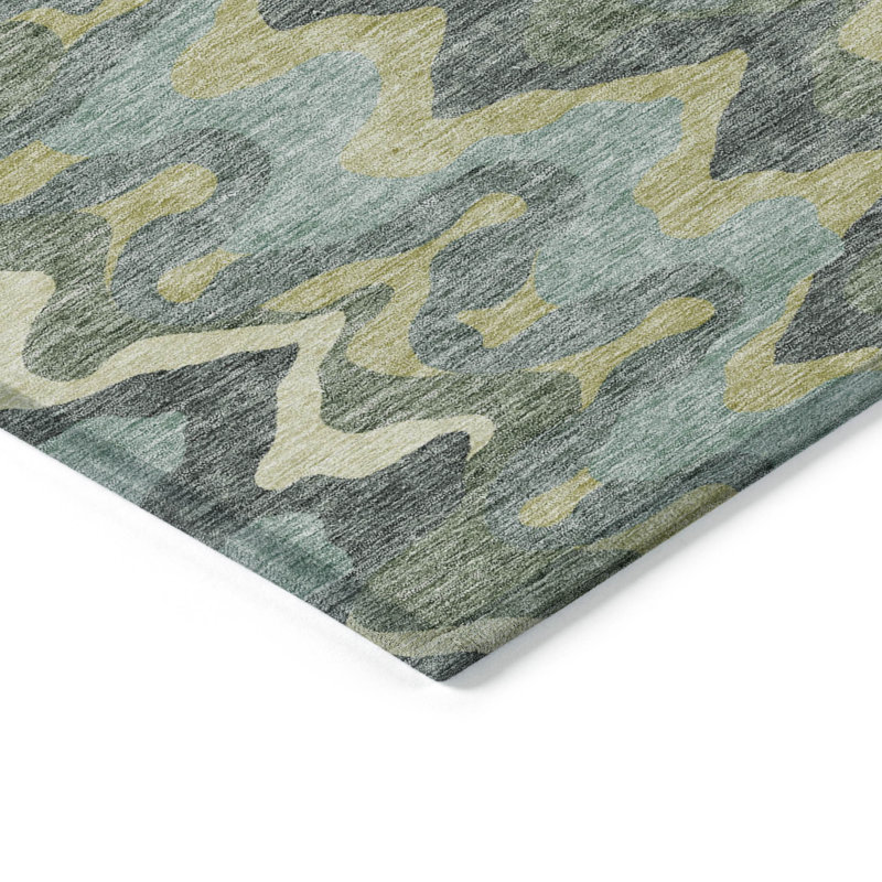 Chico Washable Abstract Indoor / Outdoor Rug, Rectangle 3' x 5'