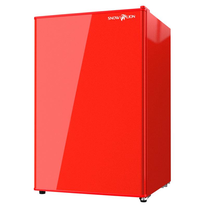 SnowLion Premium Undercounter/Freestanding Beverage Cooler, Mini Fridge 4.3 Cu.ft./122L with Reversible Door, Red 