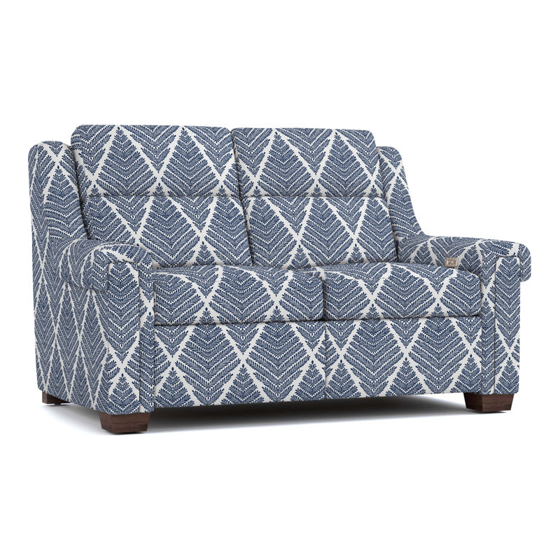 Chester Upholstered 67'' Reclining Loveseat, Perigold Emmeline Lapis