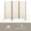 Paravent beige, barrière d'intimité à 3 panneaux 6 pi. Pliage à double charnière. Structure en métal, fiable. Gain de place. Cloison intérieure de produit H 71,35 po x L 99,5 po. P 19,75 po. Clôture robuste. Décoration