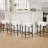 Modern Dining Chair Set, 23.6" Counter Height Stools with Round Soft Padded Boucle Backless Seat-62360786