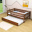 Lit de jour en bois Havund avec lit gigogne simple et garde-corps de clôture-50133395-50133393
