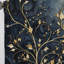 Golden Branch Tree Luminous Tangle I - Rideau obscurcissant à motif floral arbre - 1 panneau-107830737
