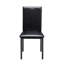 Ensemble de bureau et chaise rembourrés en similicuir noir, 2 pièces, structure en métal, petit mobilier de bureau personnel | Idée de cadeau