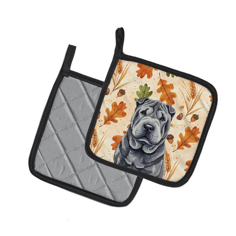 Paire de porte-casseroles Black Shar Pei Heirloom
