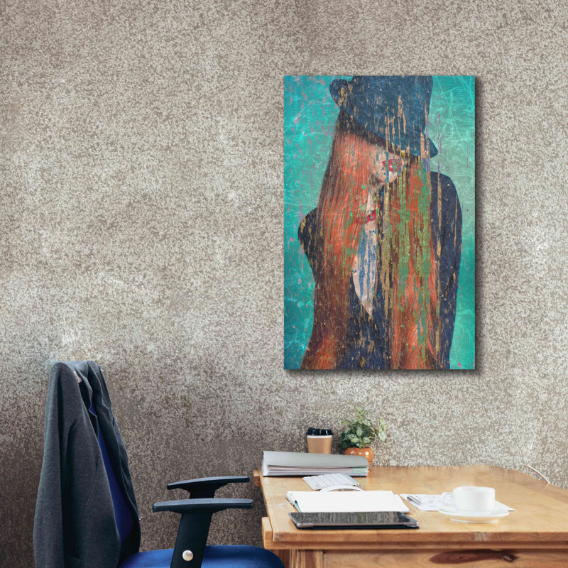 «Red Hair» par GraphINC, estampe numérique sur toile, H 40 po x l 26 po x P 1,5 po