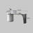 Modern Minimalist Grey Rectangular Office Desk-110366724