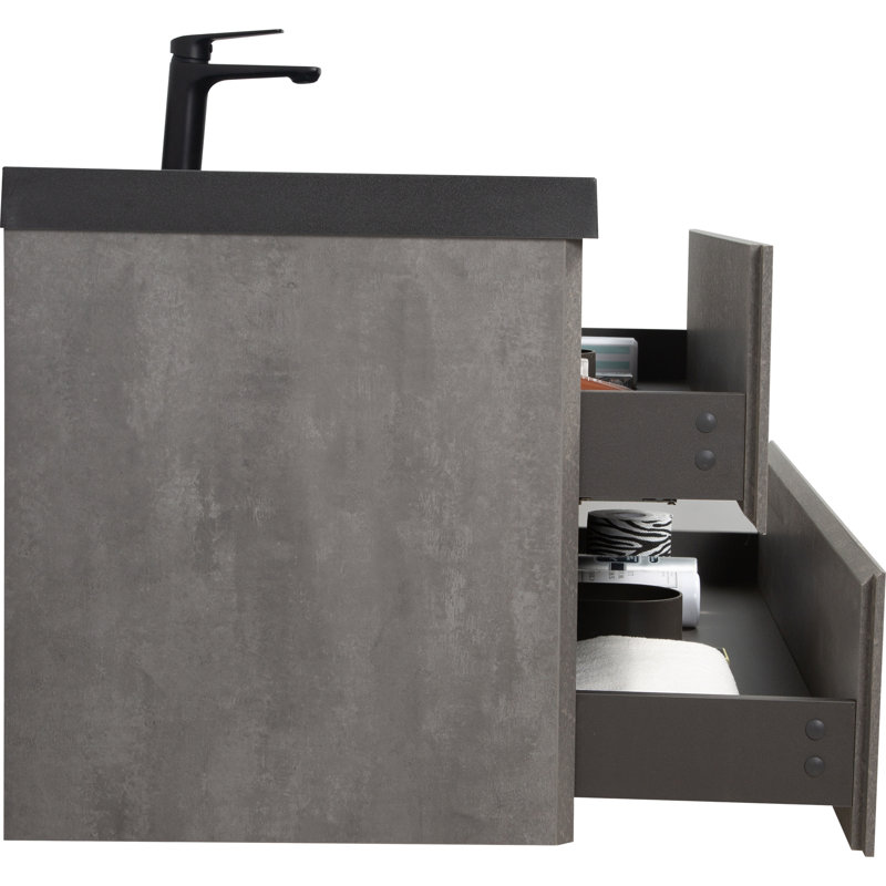 Meuble-lavabo flottant avec lavabo, 47"