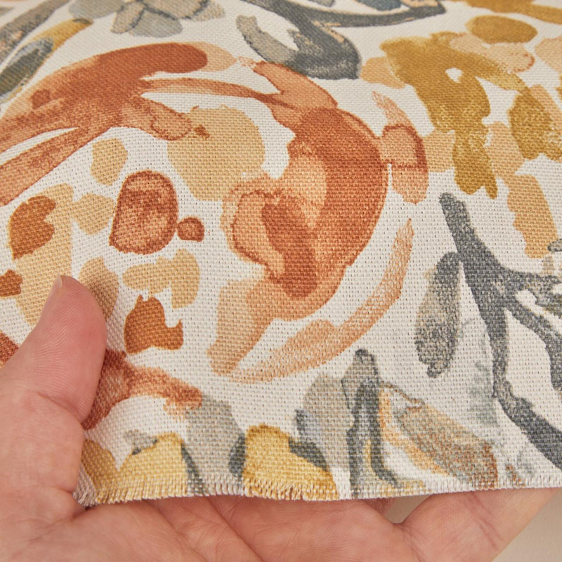 Peach Orange Floral Pillow cover , Square 19"