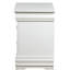 Table de chevet blanche pour chambre à coucher avec options de rangement - pin massif, poignées attrayantes 2 tiroirs pour créer une ambiance enchanteresse-422361379