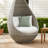 Umber Grey Wicker Cuddle Chair
