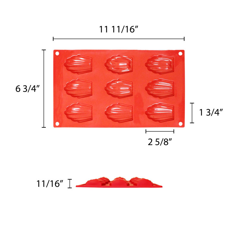 Thunder Group Inc. 9 Cup Non-Stick Silicone Mold with Lid