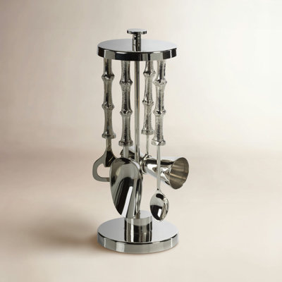 Mansimran Pavia Bamboo 5-Piece Bar Tool Set