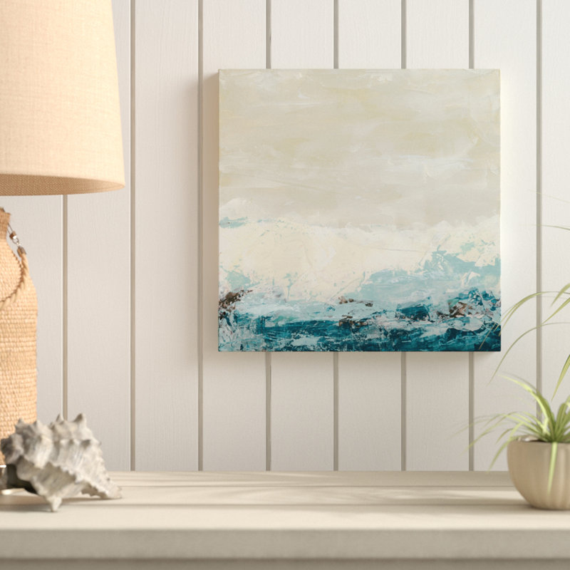 « côtier currents ii », reproduction de peinture à l’acrylique sur toile tendue, H 14 po x l 14 po x P 2 po