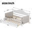 Lit de jour double en bois massif avec tiroir-lit à roulettes, canapé-lit simple multifonctionnel pour chambre ou salon, sommier non requis, blanc.-202355479
