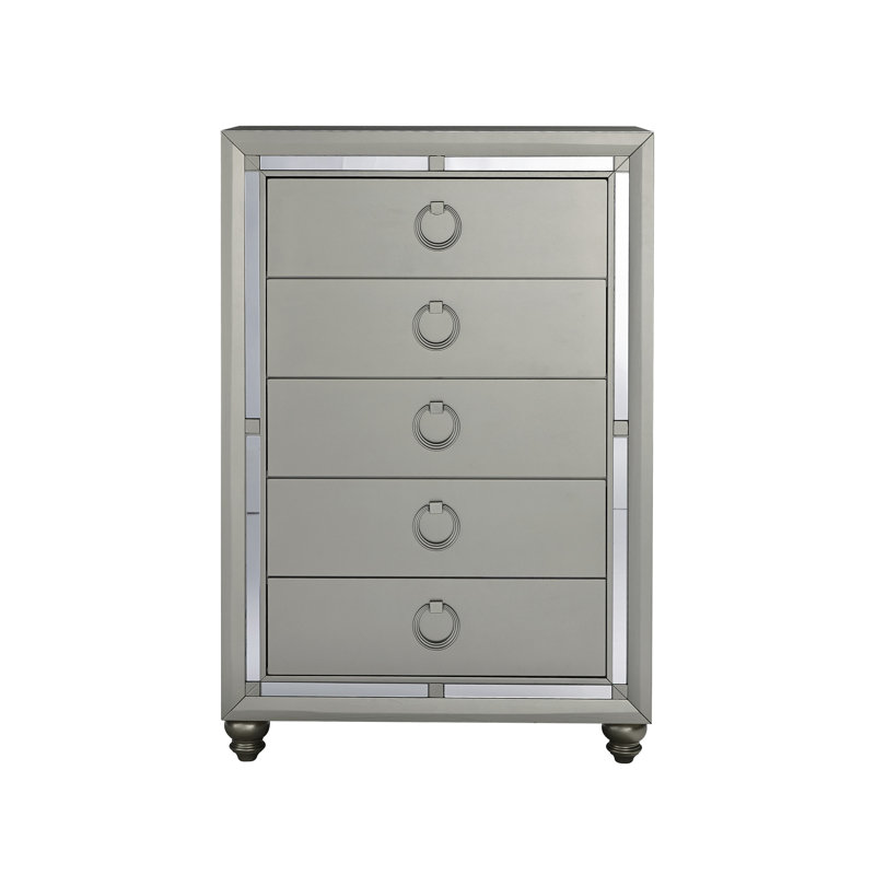 Commode argentée CHLOE GEMSTONE