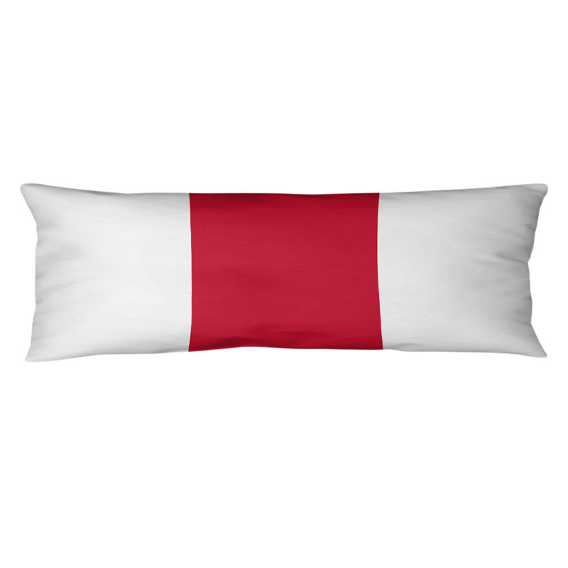 Polyester Medium Pillow, ivory/Red, Houston 