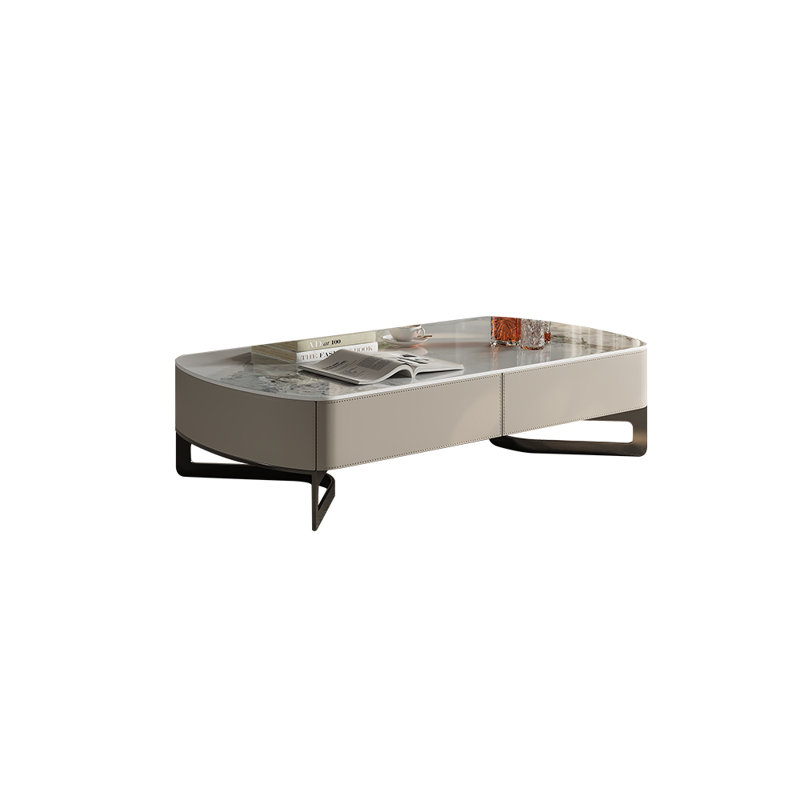 Italian style coffee table, 13.78" H x 55.12" L x 31.5" W