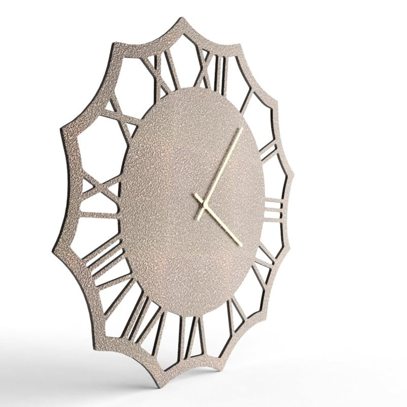 Metal Wall Clock, Bronze, 36" W x 36" H
