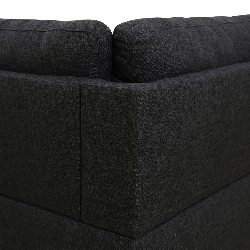 Reversible L-Shaped Sectional Couch with Storage Ottoman
