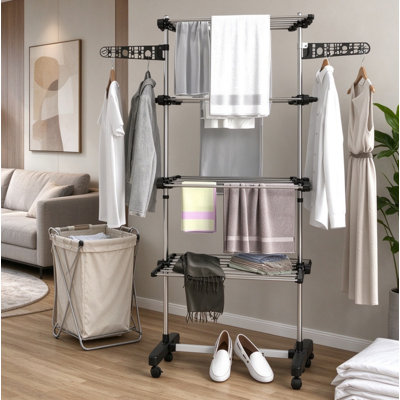 Stainless Steel Foldable Rolling Drying Rack