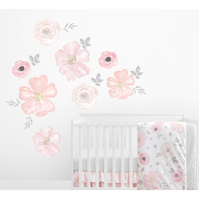 Grand autocollant mural aquarelle