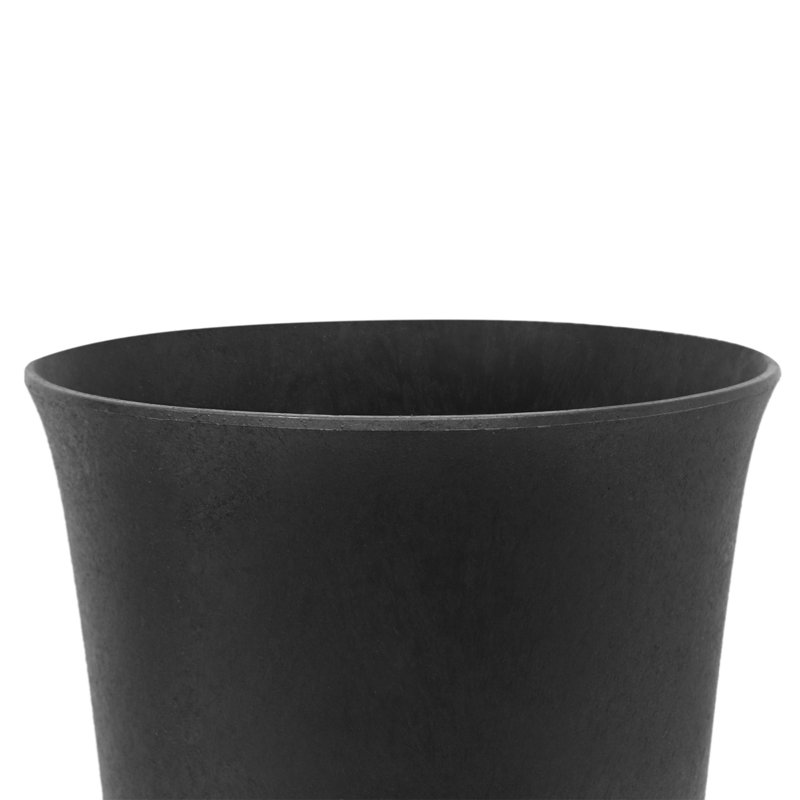 Tierra Verde Cadence Indoor Outdoor Self Watering Urn Planter, 14" x 23", Black