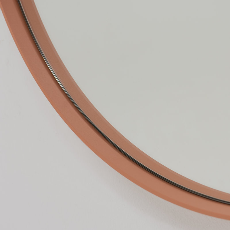 Donna Metal Flat Wall Mirror, Clay Terra