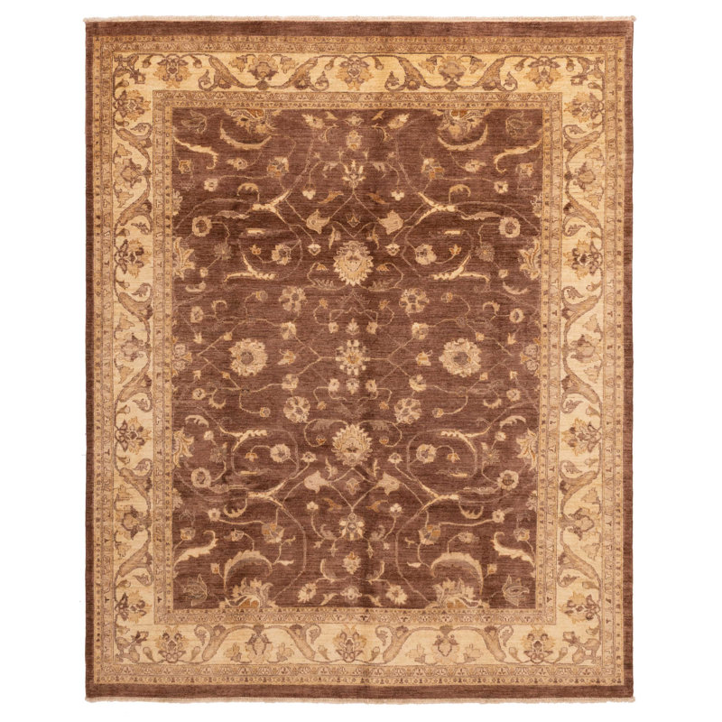 Chobi Finest Dark Brown Rug 8'1" x 9'9"