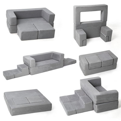Kids Couch Sofa Modular Toddler Couch For Bedroom Playroom