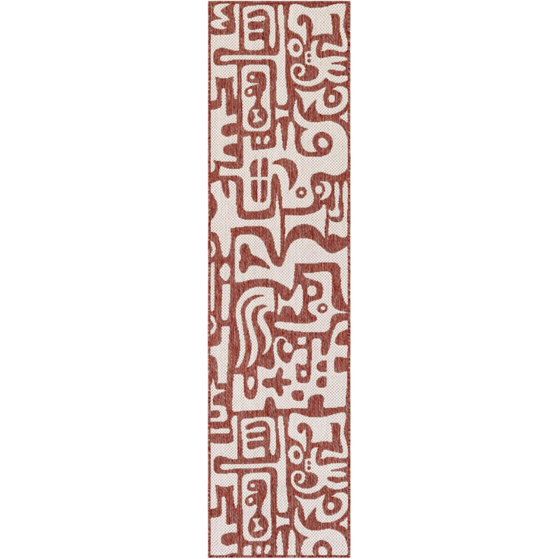 None Nykeia Area Rug Rust Red Colour, Runner 2' x 8'